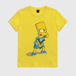 Футболка хлопковая женская Bart Bully, цвет: желтый