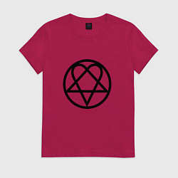 Футболка хлопковая женская HIM Symbol, цвет: маджента