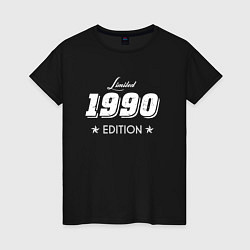 Футболка хлопковая женская Limited Edition 1990, цвет: черный