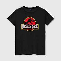 Футболка хлопковая женская Jurassic Park, цвет: черный
