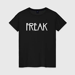 Футболка хлопковая женская Freak, цвет: черный