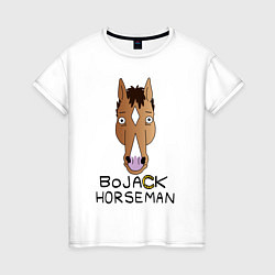 Футболка хлопковая женская BoJack Horseman, цвет: белый