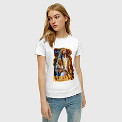 Футболка хлопковая женская Cobain Art, цвет: белый — фото 2
