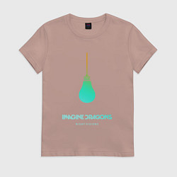 Футболка хлопковая женская Imagine Dragons: Night Visions, цвет: пыльно-розовый