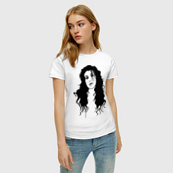 Футболка хлопковая женская Amy Winehouse, цвет: белый — фото 2