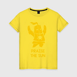 Футболка хлопковая женская Praise the Sun, цвет: желтый