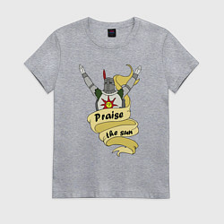 Футболка хлопковая женская Praise the Sun, цвет: меланж