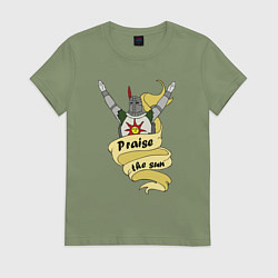 Футболка хлопковая женская Praise the Sun, цвет: авокадо