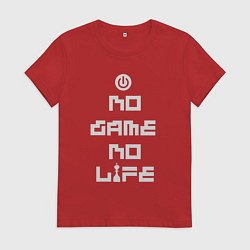 Футболка хлопковая женская No game No life, цвет: красный