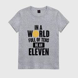 Футболка хлопковая женская Be A Eleven, цвет: меланж