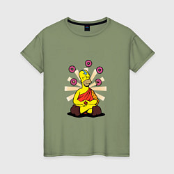 Футболка хлопковая женская Homer Relax, цвет: авокадо