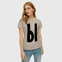 Футболка хлопковая женская Мы (Ы), цвет: миндальный — фото 2