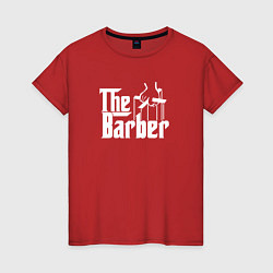 Футболка хлопковая женская The Barber Godfather, цвет: красный