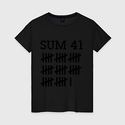 Футболка хлопковая женская Sum 41: Days, цвет: черный