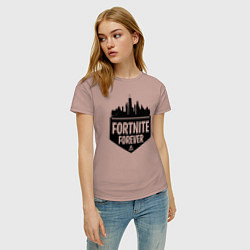 Футболка хлопковая женская Fortnite Forever, цвет: пыльно-розовый — фото 2