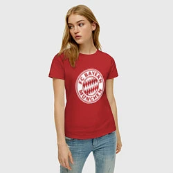 Футболка хлопковая женская FC Bayern Munchen, цвет: красный — фото 2