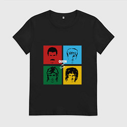 Футболка хлопковая женская Queen Hot Space, цвет: черный