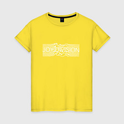 Футболка хлопковая женская Joy Division, цвет: желтый