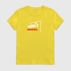 Футболка хлопковая женская Hannibal For King Workout, цвет: желтый