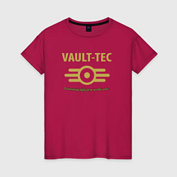Футболка хлопковая женская Vault Tec, цвет: маджента