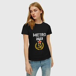 Футболка хлопковая женская Metro 2033, цвет: черный — фото 2