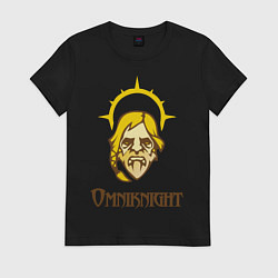 Футболка хлопковая женская Omniknight, цвет: черный