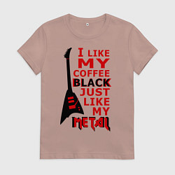 Футболка хлопковая женская Mindless Self Indulgence - Coffee black, цвет: пыльно-розовый