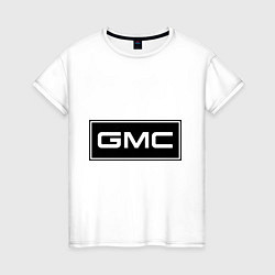 Футболка хлопковая женская GMC logo, цвет: белый