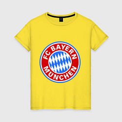 Футболка хлопковая женская Bayern Munchen FC, цвет: желтый