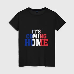 Футболка хлопковая женская France: I'ts coming home, цвет: черный