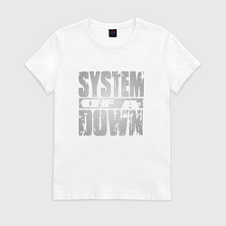 Футболка хлопковая женская System of a Down, цвет: белый