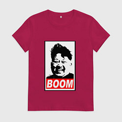 Футболка хлопковая женская BOOM: Kim Chen Eun, цвет: маджента