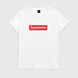 Футболка хлопковая женская Suprememe, цвет: белый