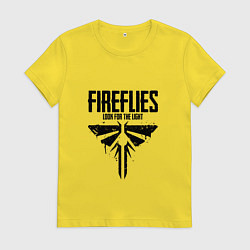 Футболка хлопковая женская Fireflies: Look for the Light, цвет: желтый