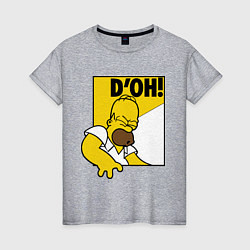 Футболка хлопковая женская Homer D'OH!, цвет: меланж