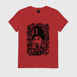 Футболка хлопковая женская System of a Down, цвет: красный