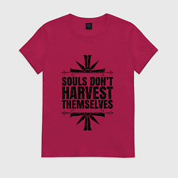 Футболка хлопковая женская Harvest Themselves, цвет: маджента