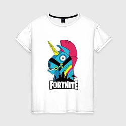 Футболка хлопковая женская Fortnite Unicorn, цвет: белый