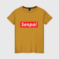 Футболка хлопковая женская Senpai Supreme, цвет: горчичный