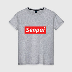 Футболка хлопковая женская Senpai Supreme, цвет: меланж