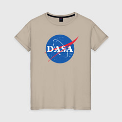 Футболка хлопковая женская NASA: Dasa, цвет: миндальный