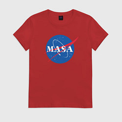 Футболка хлопковая женская NASA: Masa, цвет: красный