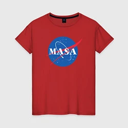 Футболка хлопковая женская NASA: Masa, цвет: красный