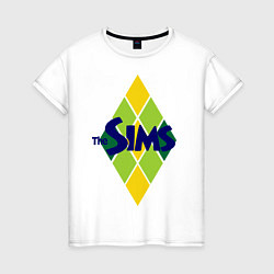 Футболка хлопковая женская The Sims, цвет: белый