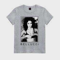 Футболка хлопковая женская Monica Bellucci: Black, цвет: меланж