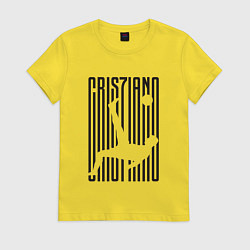 Футболка хлопковая женская Cris7iano, цвет: желтый