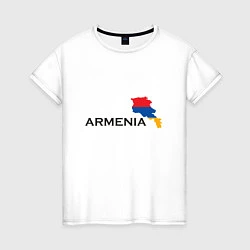 Футболка хлопковая женская Armenia, цвет: белый