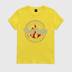 Футболка хлопковая женская Smoke on the Water, цвет: желтый