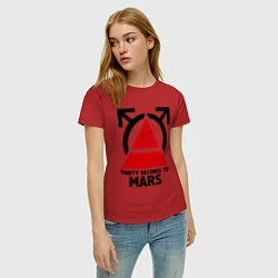 Футболка хлопковая женская Thirty Seconds To Mars, цвет: красный — фото 2