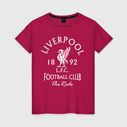 Футболка хлопковая женская Liverpool: Football Club, цвет: маджента